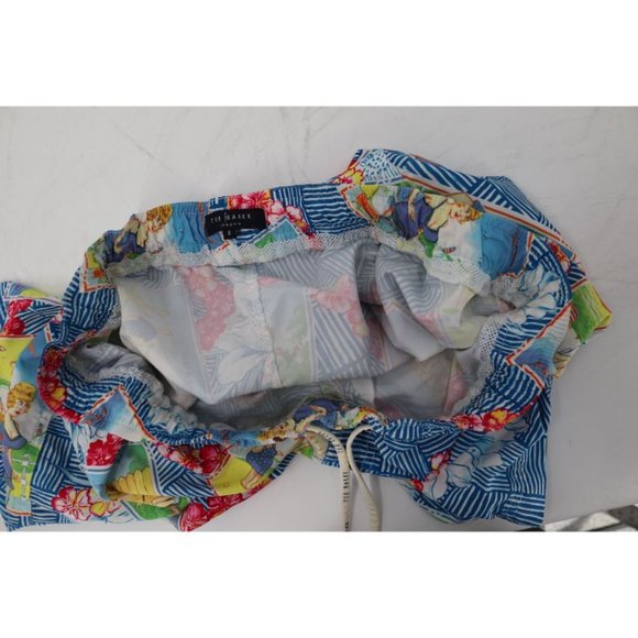 Ted Baker Swim Trunks Mens 5 Hawaiian Camp Board Shorts Drawstring fun postcard - Picture 16 of 16